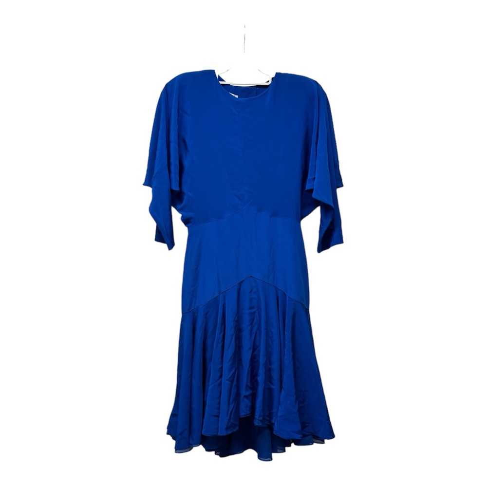 Vintage 100% silk Gillian blue dress